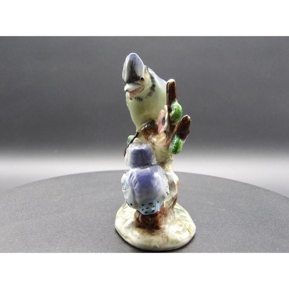 Vintage Blue Jay with Baby Figurine Marked "Blue Jar" 4" H x 3 1/2" W x 2" D - Picture 3 of 9